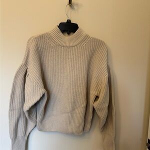 H&M Women's Beige Turtleneck Sweater